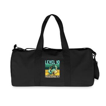 10. Geburtstag Junge Mädchen Legende Level 10 - Recycelte Canvas-Sporttasche von Stanley/Stella - Schwarz - Vorne
