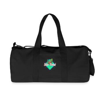 Sao Tome und Principe Afrika Retro Insel Souvenir - Recycelte Canvas-Sporttasche von Stanley/Stella - Schwarz - Vorne