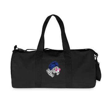 Lunettes Turban pour femmes léopard - Sac de sport en toile recyclée Stanley/Stella - noir - Devant