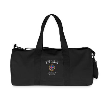 Keflavík Island Wappen Krone – Reise Souvenir - Recycelte Canvas-Sporttasche von Stanley/Stella - Schwarz - Vorne