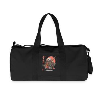 Sloth Samurai Warrior - Recycled Canvas Sports Bag by Stanley/Stella - black - Front
