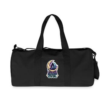 Méditation lunaire, pleine conscience lunaire, spirituel - Sac de sport en toile recyclée Stanley/Stella - noir - Devant