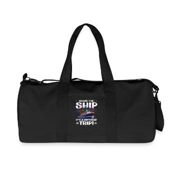Voyage d’anniversaire à bord du navire Geburtstag - Sac de sport en toile recyclée Stanley/Stella - noir - Devant