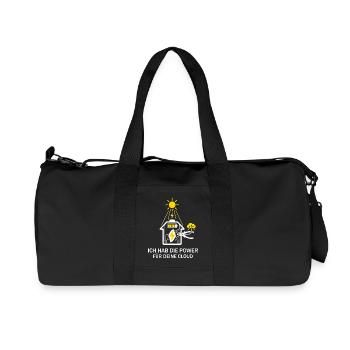Solar Handwerker Cloud Power   - Recycelte Canvas-Sporttasche von Stanley/Stella - Schwarz - Vorne