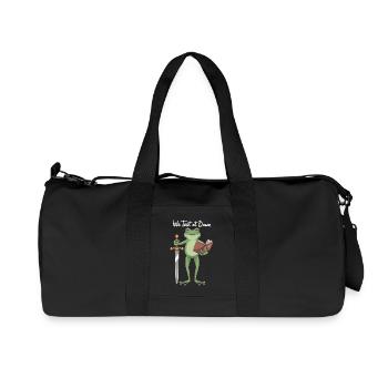Grenouille de Test de l’Aube : Épée & Livre - Sac de sport en toile recyclée Stanley/Stella - noir - Devant