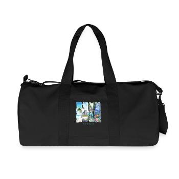 Voyage de vacances au Mexique – Motif plage et pyramides - Sac de sport en toile recyclée Stanley/Stella - noir - Devant