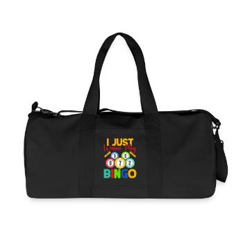 Jeu de bingo Je veux juste jouer au bingo - Sac de sport en toile recyclée Stanley/Stella - noir - Devant