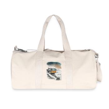 Leben auf der Top Villa - Recycelte Canvas-Sporttasche von Stanley/Stella - Naturweiß - Vorne