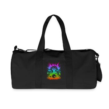 Rainbow Drum Splash - Recycled Canvas Sports Bag by Stanley/Stella - black - Front