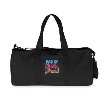 Dad of Girls Outnumbered Daddy Girl - Recycled Canvas Sports Bag by Stanley/Stella - black - Front