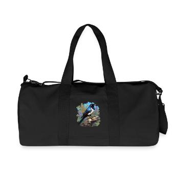 Elstern Elster - Recycelte Canvas-Sporttasche von Stanley/Stella - Schwarz - Vorne