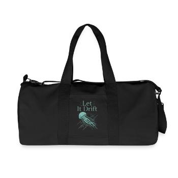 Jellyfish Ocean Jellyfish Flowy Soft Ocean Marine - Recycled Canvas Sports Bag by Stanley/Stella - black - Front