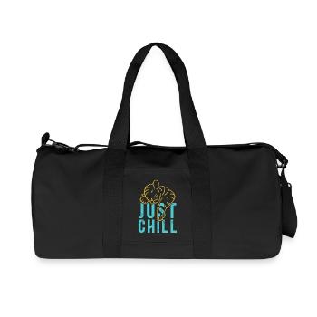 Just Chill Tiger – Relaxed Saying - Recycled Canvas Sports Bag by Stanley/Stella - black - Front