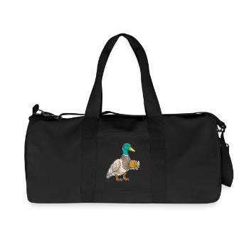 Duck Coffee Mug - Recycled Canvas Sports Bag by Stanley/Stella - black - Front