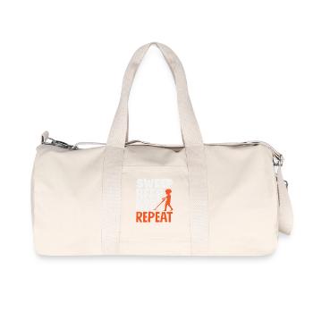 Sweep Beep Dig Repeat Detectorist Hobby - Recycled Canvas Sports Bag by Stanley/Stella - natural - Front