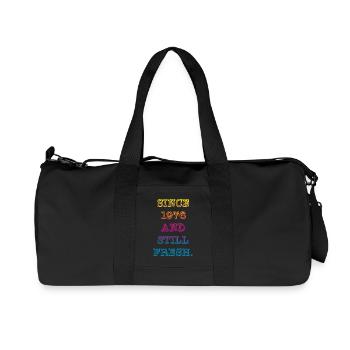 Vintage 1976 - Recycelte Canvas-Sporttasche von Stanley/Stella - Schwarz - Vorne