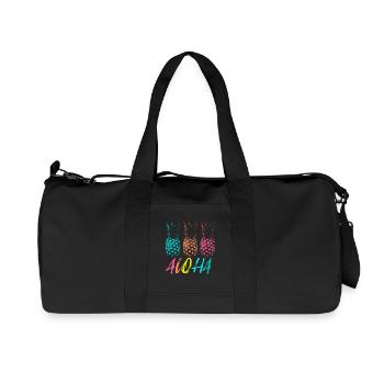 Hawaii Vacation Aloha Pineapple Trio - Recycled Canvas Sports Bag by Stanley/Stella - black - Front