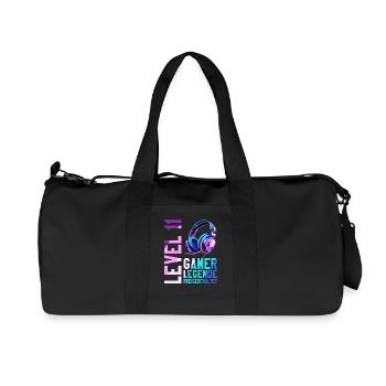 11. Geburtstag Junge Mädchen Gaming Level 11 Jahre - Recycelte Canvas-Sporttasche von Stanley/Stella - Schwarz - Vorne