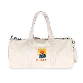 Je grimpe comme une fille grimpant la chemise des montagnes - Sac de sport en toile recyclée Stanley/Stella - blanc naturel - Devant