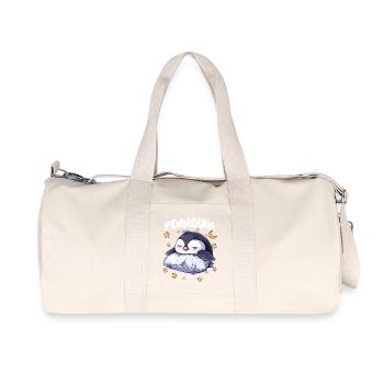 Penguin Pennguin Pajama Late Riser Morning Grouch - Recycled Canvas Sports Bag by Stanley/Stella - natural - Front