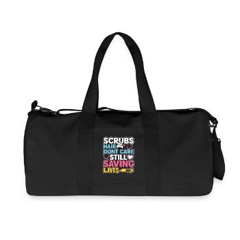 Night Shift Nurse, Tired - Recycled Canvas Sports Bag by Stanley/Stella - black - Front