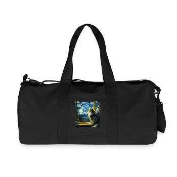 Maine Coon Starry Night - Recycelte Canvas-Sporttasche von Stanley/Stella - Schwarz - Vorne