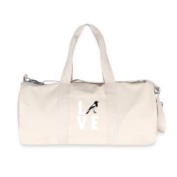 Elstern Elster - Recycelte Canvas-Sporttasche von Stanley/Stella - Naturweiß - Vorne