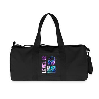 12. Geburtstag Junge Mädchen Gaming Level 12 Jahre - Recycelte Canvas-Sporttasche von Stanley/Stella - Schwarz - Vorne