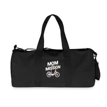 Mom On A Mission Bicycle Mom - Recycled Canvas Sports Bag by Stanley/Stella - black - Front