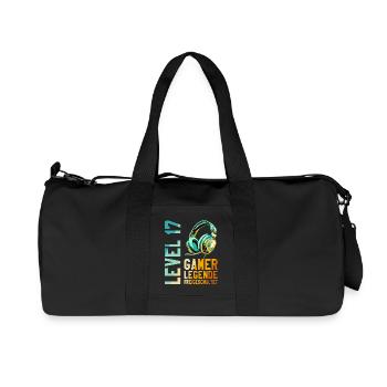 17. Geburtstag Junge Mädchen Gaming Level 17 Jahre - Recycelte Canvas-Sporttasche von Stanley/Stella - Schwarz - Vorne