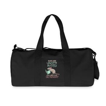Rat, house rat, rat owner, rat lover - Recycled Canvas Sports Bag by Stanley/Stella - black - Front