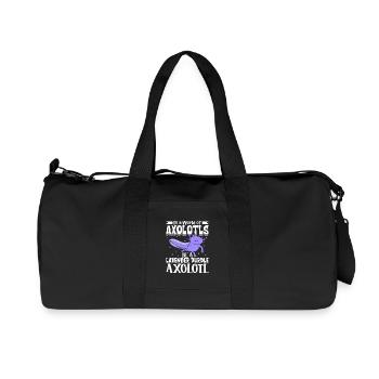 Be a Lavender Purple Axolotl - Recycled Canvas Sports Bag by Stanley/Stella - black - Front