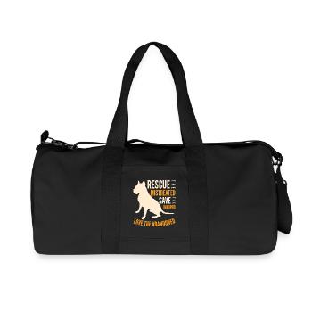Rettung des verlassenen Hundes Emblem - Recycelte Canvas-Sporttasche von Stanley/Stella - Schwarz - Vorne