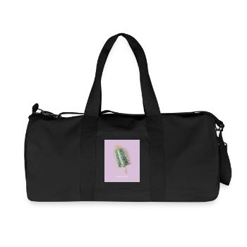 Sweet But Prickly Kaktus Eis Design - Recycled Canvas Sports Bag by Stanley/Stella - black - Front