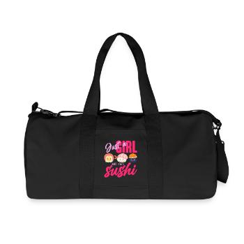 Just a Girl Who Loves Sushi - Recycled Canvas Sports Bag by Stanley/Stella - black - Front