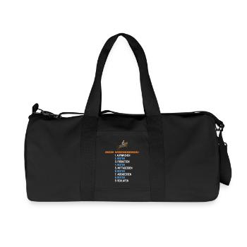 Mein Reit-Wochenende Zeitplan - Recycelte Canvas-Sporttasche von Stanley/Stella - Schwarz - Vorne