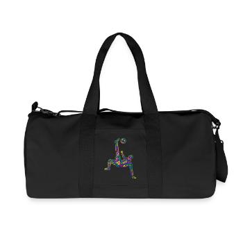 Soccer Colorful Soccer Players Kids Soccer Players - Recycled Canvas Sports Bag by Stanley/Stella - black - Front