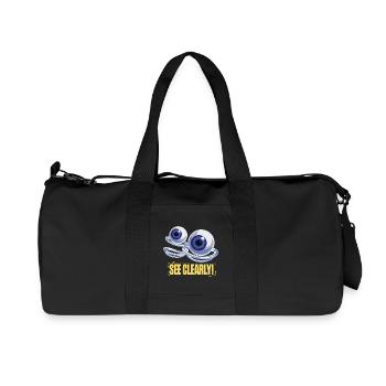 See Clearly Eye Graphic - Recycled Canvas Sports Bag by Stanley/Stella - black - Front