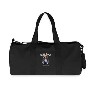 Stay Cool Be Yourself Teddy - Recycelte Canvas-Sporttasche von Stanley/Stella - Schwarz - Vorne