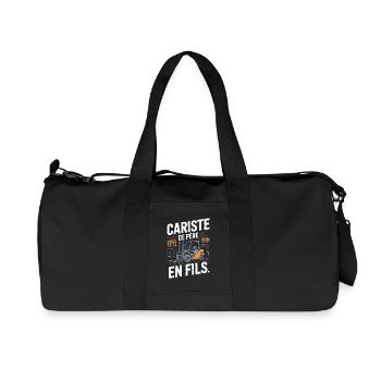 T-Shirt Cariste Famille Original Cadeau Humour  - Sac de sport en toile recyclée Stanley/Stella - noir - Devant