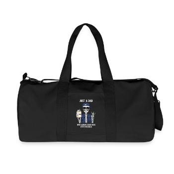 Just a Dad Who Always Came Back with The Milk - Recycled Canvas Sports Bag by Stanley/Stella - black - Front