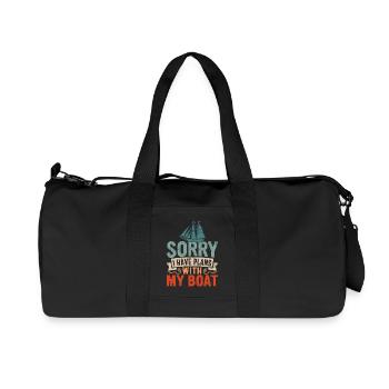 Sorry I Have Plans With My Boat Captain Sail Sailo - Recycled Canvas Sports Bag by Stanley/Stella - black - Front
