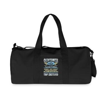 Oldtimer Juni 1956 | Geburtstag Geschenk - Recycelte Canvas-Sporttasche von Stanley/Stella - Schwarz - Vorne