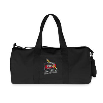 Fans des Années 80 Cadeau humour personnalisé - Sac de sport en toile recyclée Stanley/Stella - noir - Devant