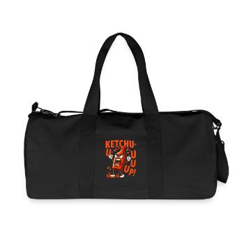 Angry Ketchup Bottle - Recycled Canvas Sports Bag by Stanley/Stella - black - Front