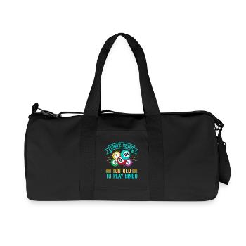 Bingo Game Never Too Old To Play Bingo - Recycled Canvas Sports Bag by Stanley/Stella - black - Front