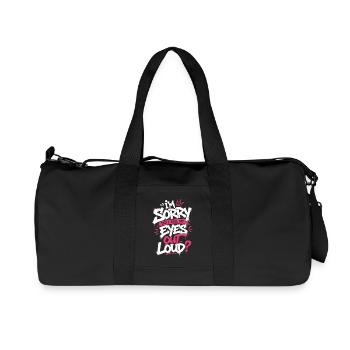 Sorry Eye Roll Graffiti Tee - Recycelte Canvas-Sporttasche von Stanley/Stella - Schwarz - Vorne