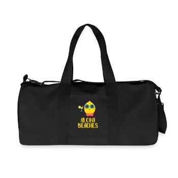 Aloha Beaches Cool Lemon Beach Holiday Summer Motif - Recycled Canvas Sports Bag by Stanley/Stella - black - Front