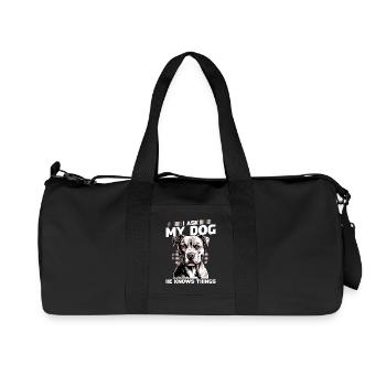 Pitbull Terrier Pittie Dog Breed - Recycled Canvas Sports Bag by Stanley/Stella - black - Front
