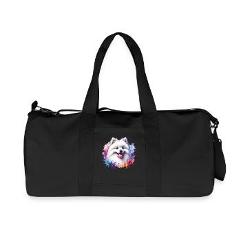 Spitz Zwergspitz Motiv - Recycelte Canvas-Sporttasche von Stanley/Stella - Schwarz - Vorne